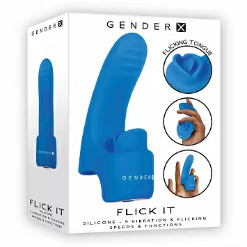 Вибронасадка на палец с имитацией движений языком Gender-X FLICK IT