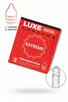 Презервативы точечно-рефленые LUXE ROYAL Extreme