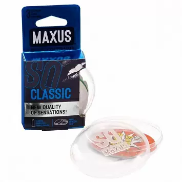 Презервативы гладкие классические MAXUS Air Classic в пластиком кейсе