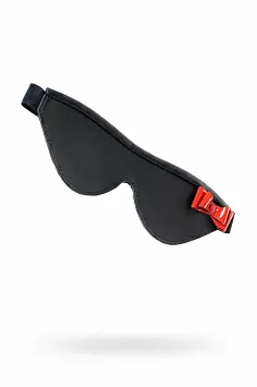 Черная кожаная маска-очки с красной бабочкой