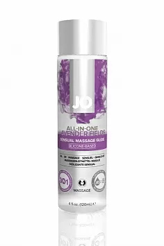 Лубрикант-массажное масло на силиконовой основе 2 в 1 Лаванда JO All-In-One Sensual Massage Glide Lavender
