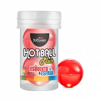 Лубрикант в капсулах на масляной основе с охлаждающе-разогревающим эффектом Esquenta Esfria Hot Ball Plus HotFlowers HC589