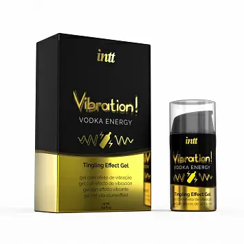 Съедобный лубрикант с эффектом вибрации Водка с энергетиком INTT Vibration! Vodka Energy