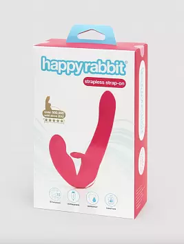 Безремневой вибрострапон-кролик Strapless-on Happy Rabbit